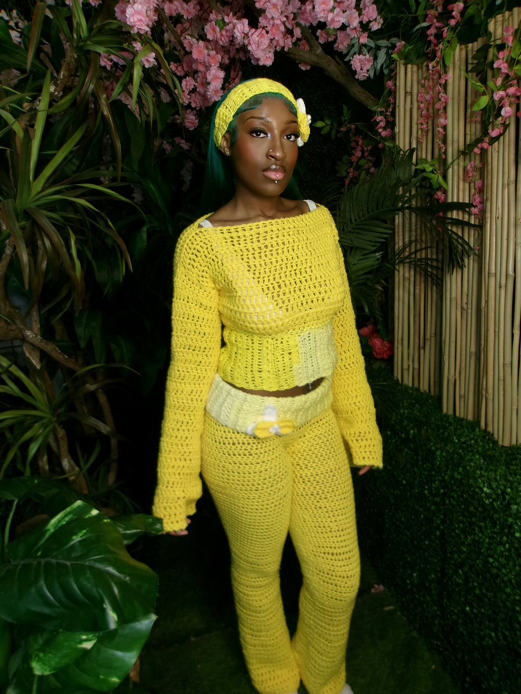 Orchid Foldover Lounge Set - Baby Yellow